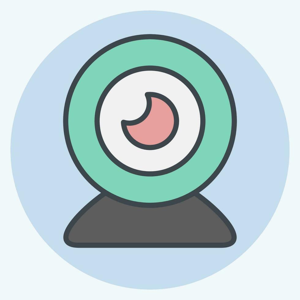 Icon Webcam. related to Computer symbol. color mate style. simple design editable. simple illustration vector