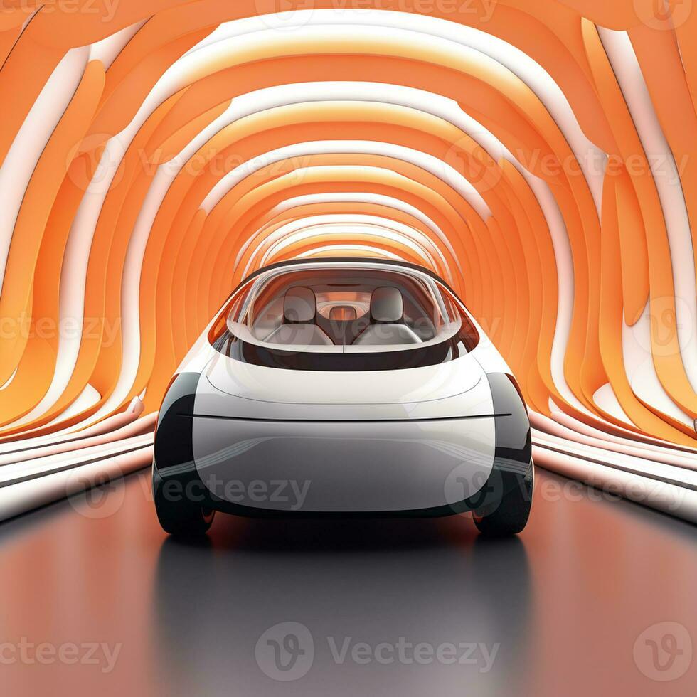 Ai Generated futurism vehicle With a Copy space photo