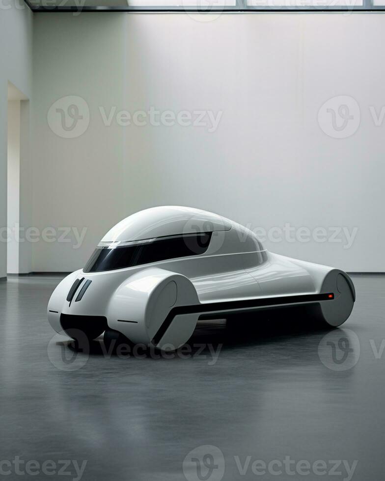 AI Generative futurism vehicle With a Copy space photo