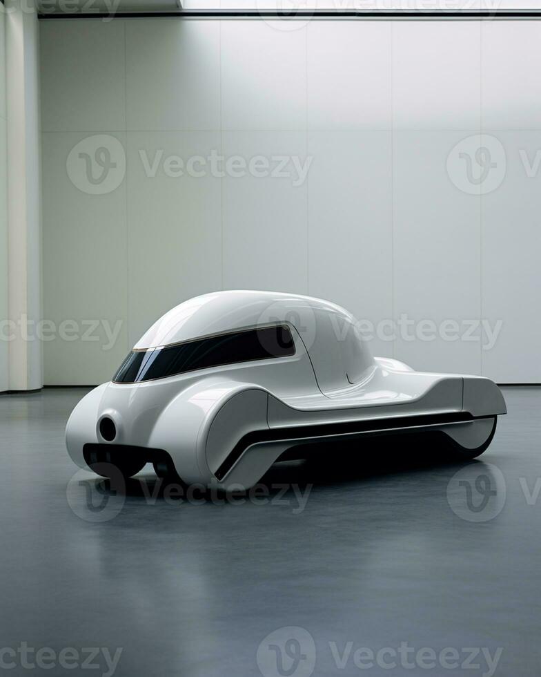 AI Generative futurism vehicle With a Copy space photo