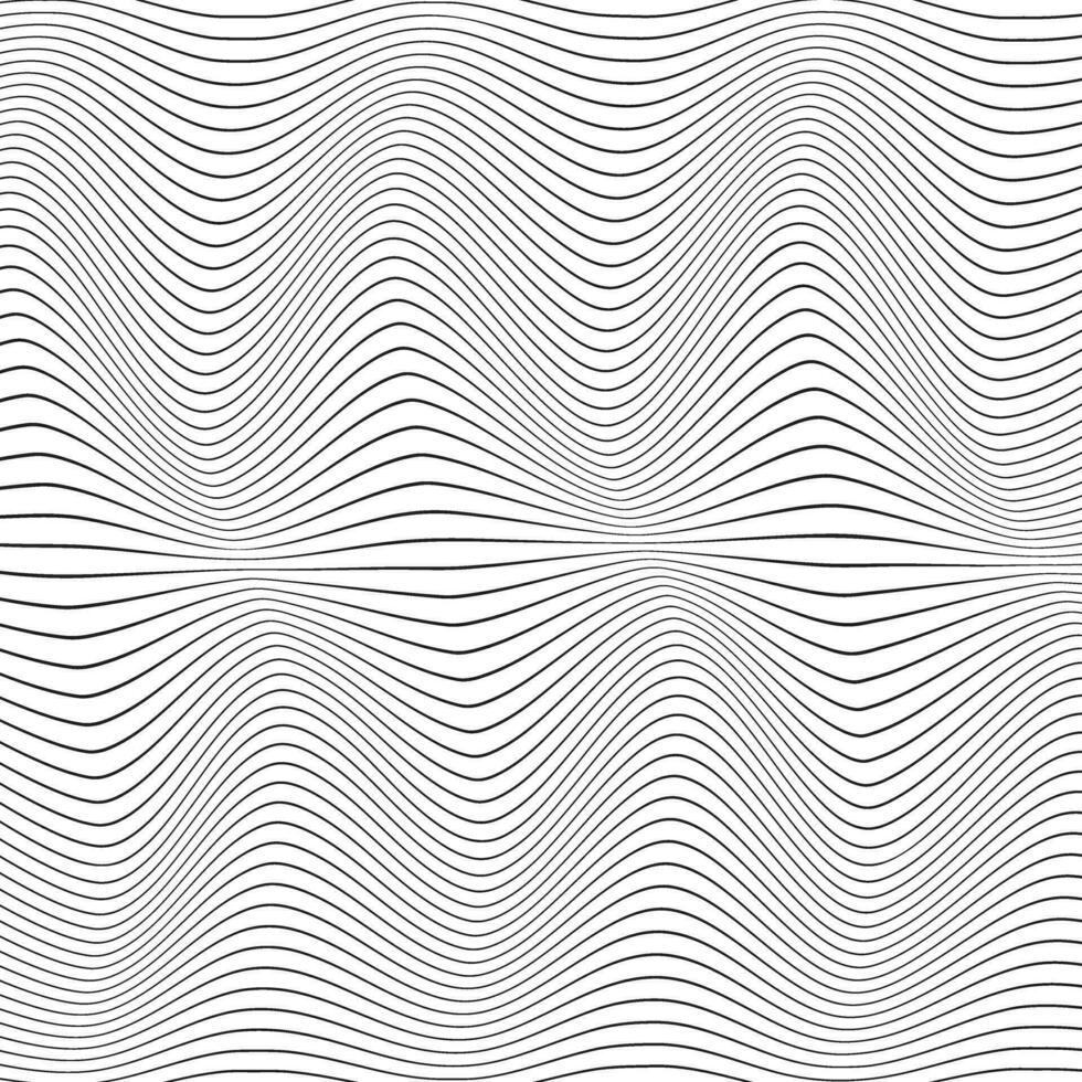resumen geométrico monocromo inclinación línea ola modelo. vector