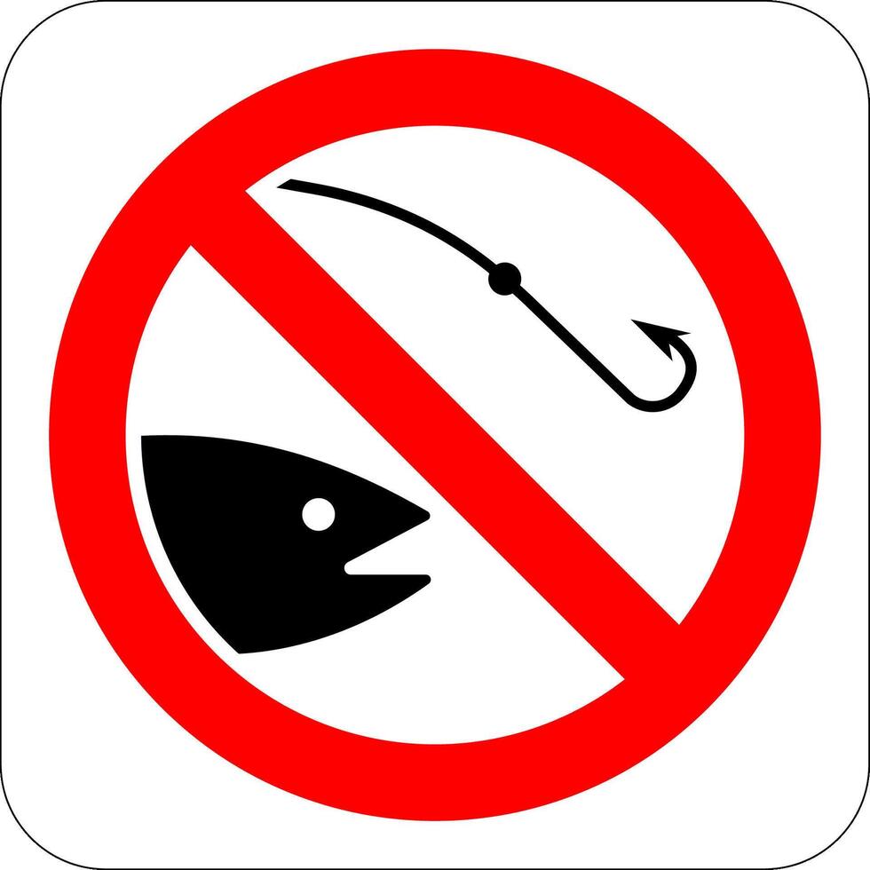 No Fishing Sign No Fishing vector