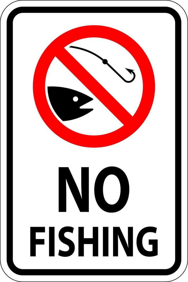 No Fishing Sign No Fishing vector