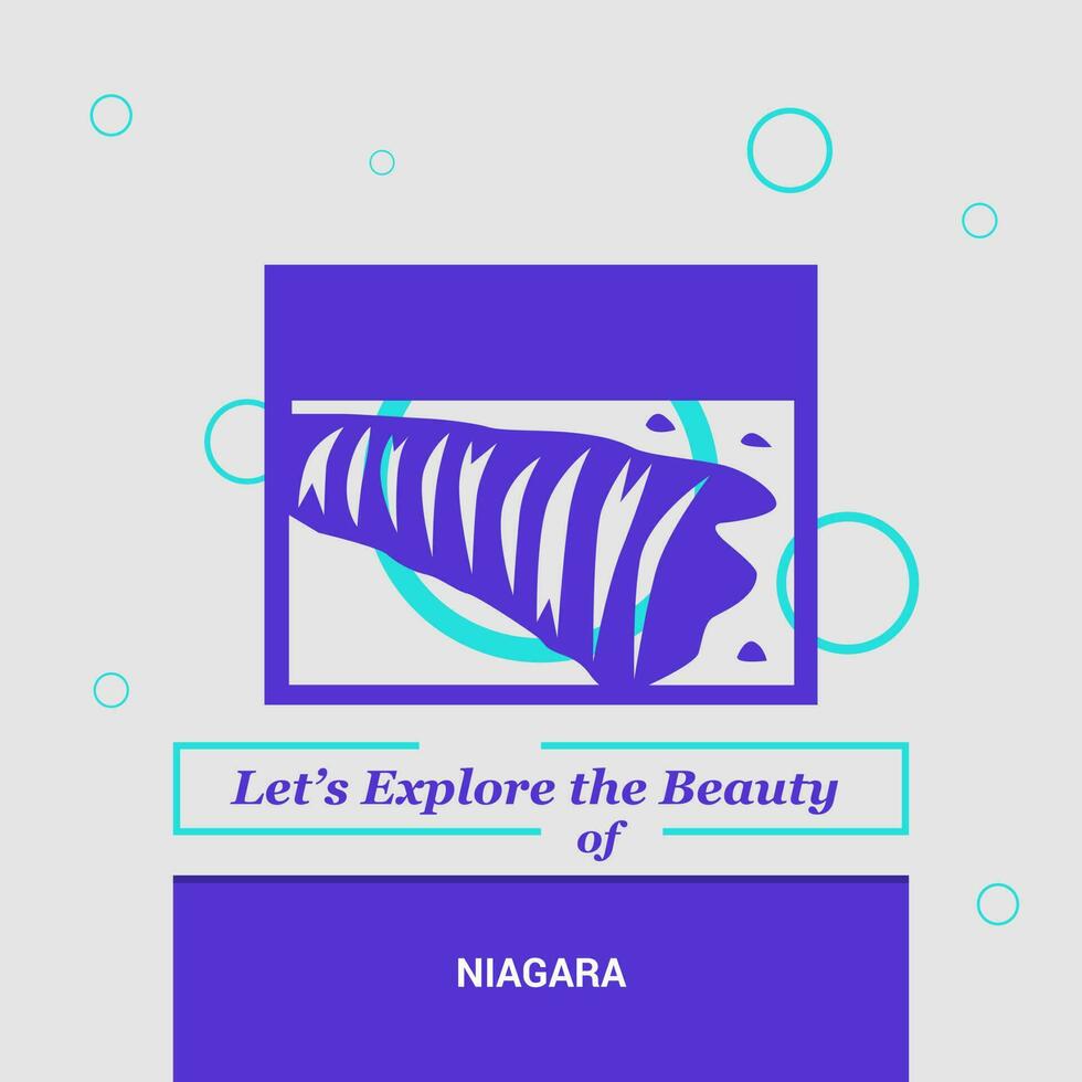 vamos explorar el belleza de Niágara Ontario Canadá nacional puntos de referencia vector
