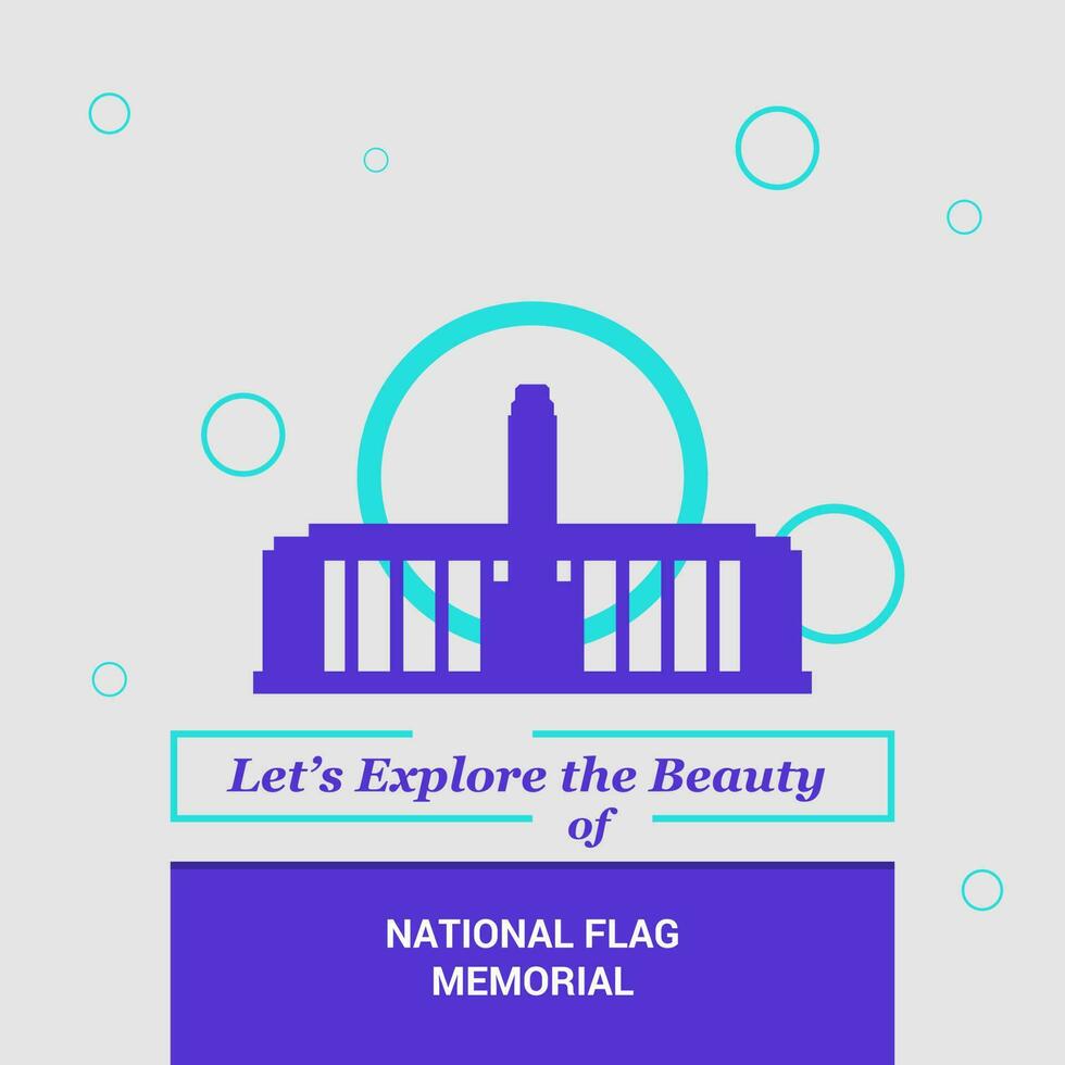 vamos explorar el belleza de nacional bandera monumento rosario argentina nacional puntos de referencia vector