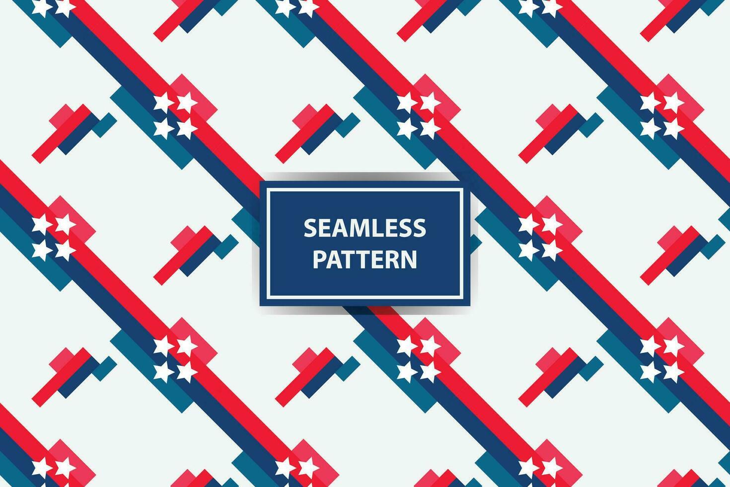 american style seamless pattern. Seamless USA flag print for wrapping paper, sport textile, clothes. Red, blue and white grunge ornament. vector