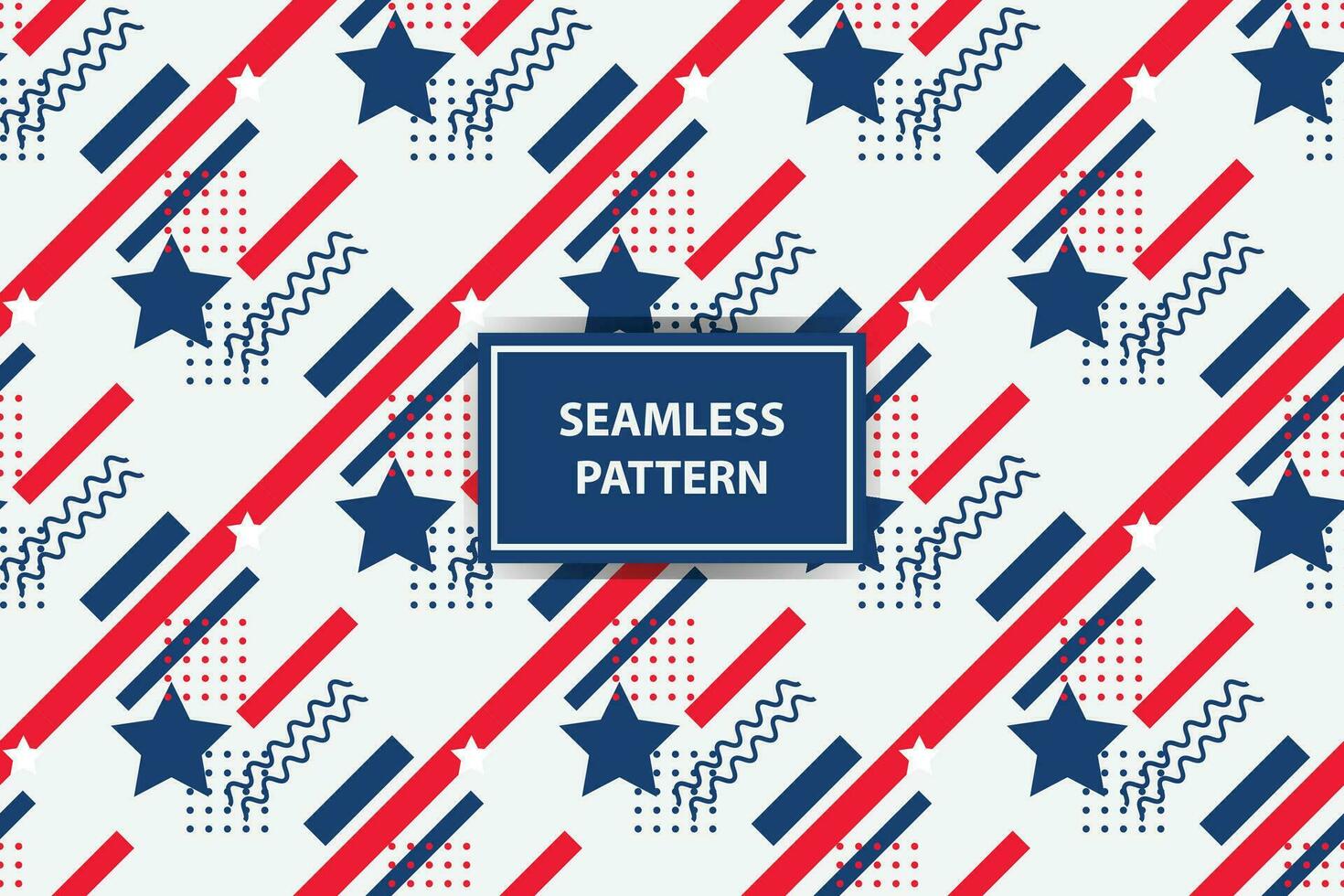 american style seamless pattern. Seamless USA flag print for wrapping paper, sport textile, clothes. Red, blue and white grunge ornament. vector