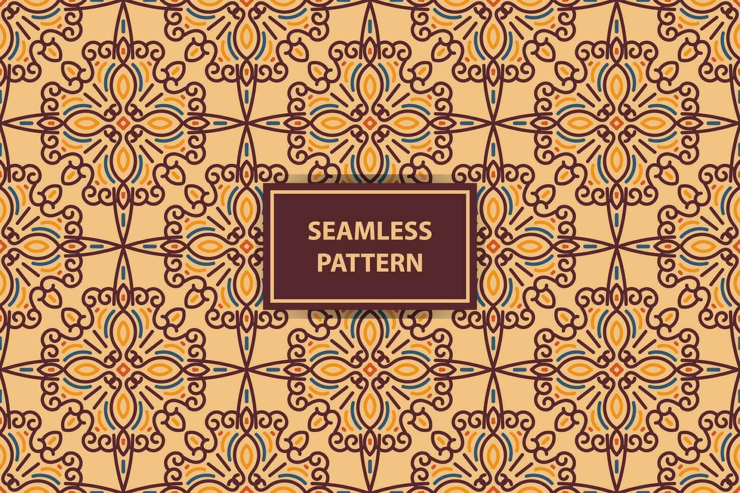 Moroccan Ethnic seamless pattern design. Aztec fabric carpet mandala ornament chevron textile decoration wallpaper. Tribal turkey African Indian traditional embroidery vector illustrations background
