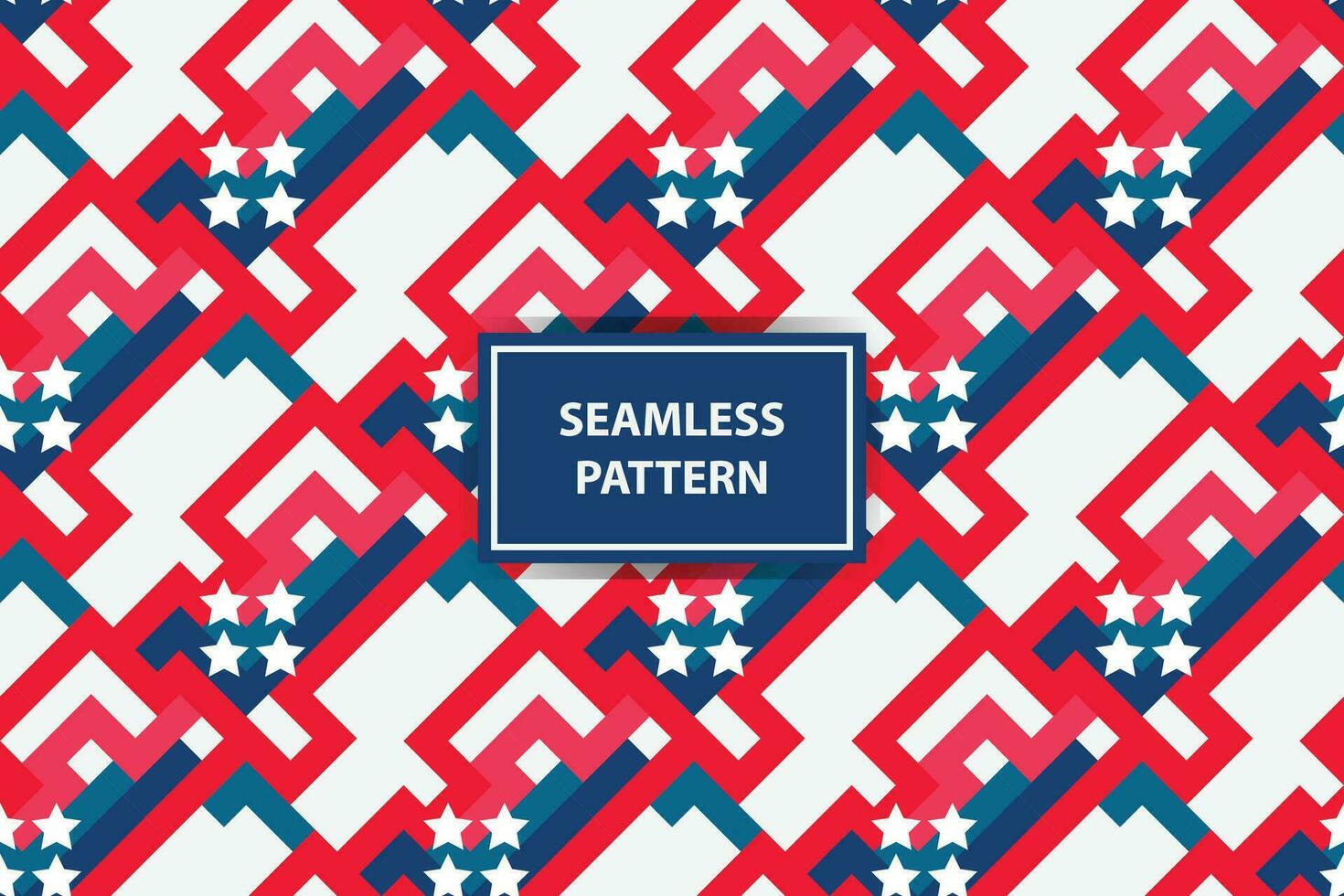 american style seamless pattern. Seamless USA flag print for wrapping paper, sport textile, clothes. Red, blue and white grunge ornament. vector