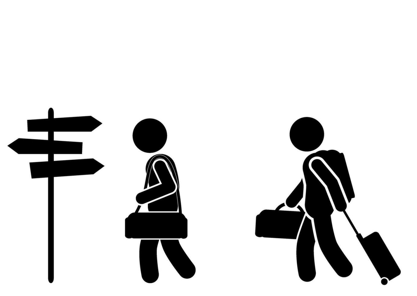 vector illustration of people on holiday, traveling