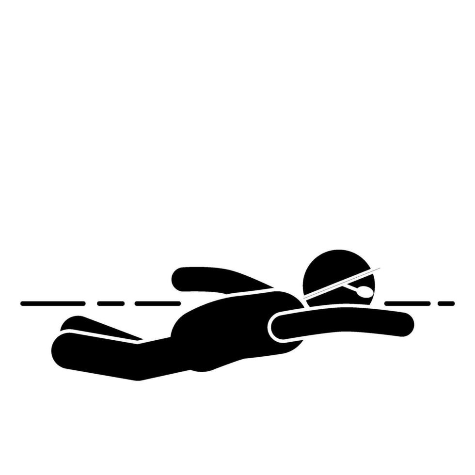 Swimmer icon. Simple illustration of swimmer vector icon for web