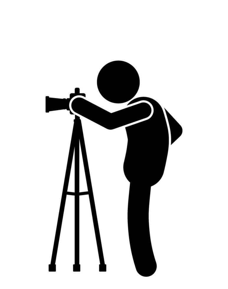 vector illustration of photographer taking photos, photography