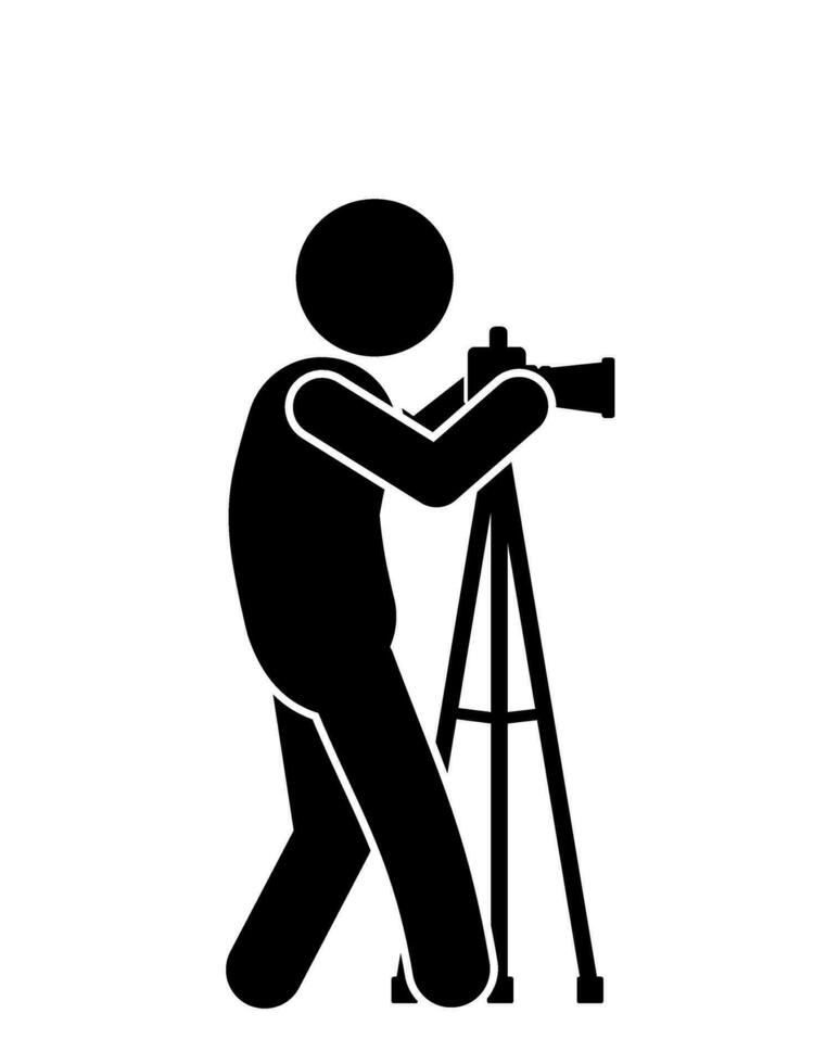 vector illustration of photographer taking photos, photography