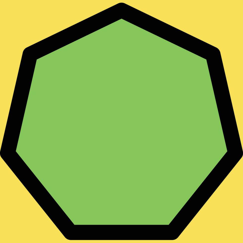 Heptagon shapes vector