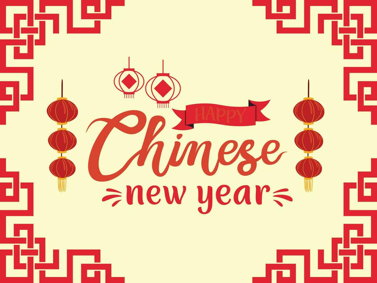 Chinese New Year card vector