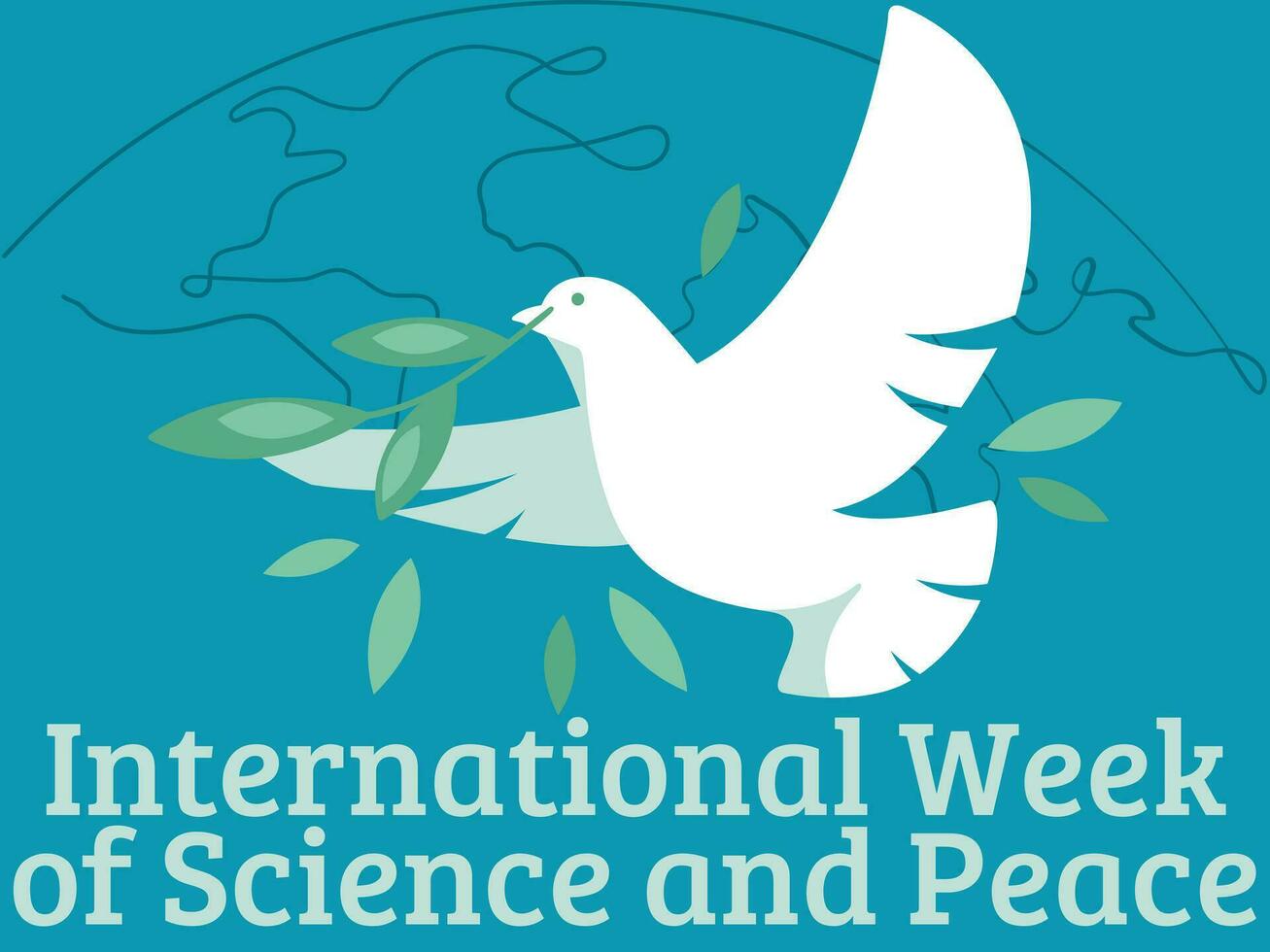 International Week of Science and Peace template vector