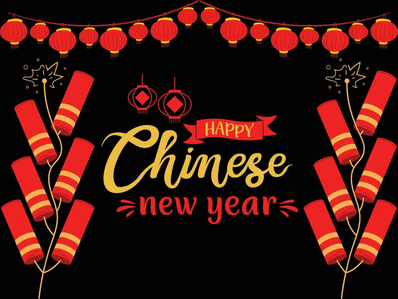 Chinese New Year card vector
