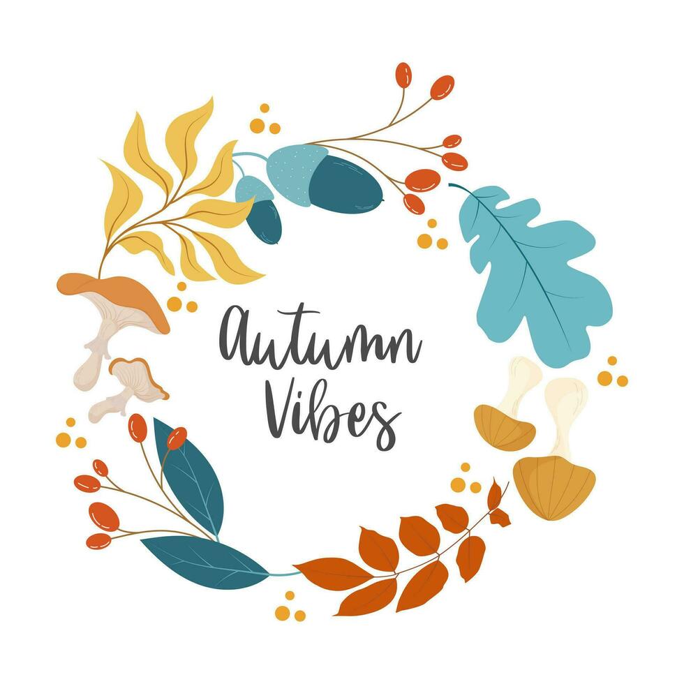 otoño antecedentes con multicolor hojas. vector