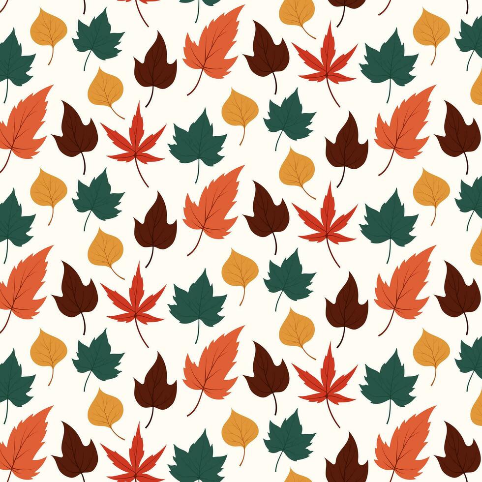Seamless pattern with autumn leaves.The pattern is great for fashion fabrics, textile graphics, and prints. vector