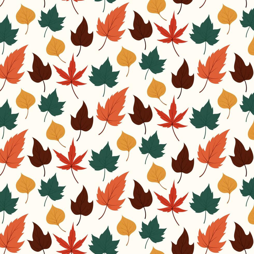 Seamless pattern with autumn leaves.The pattern is great for fashion fabrics, textile graphics, and prints. vector