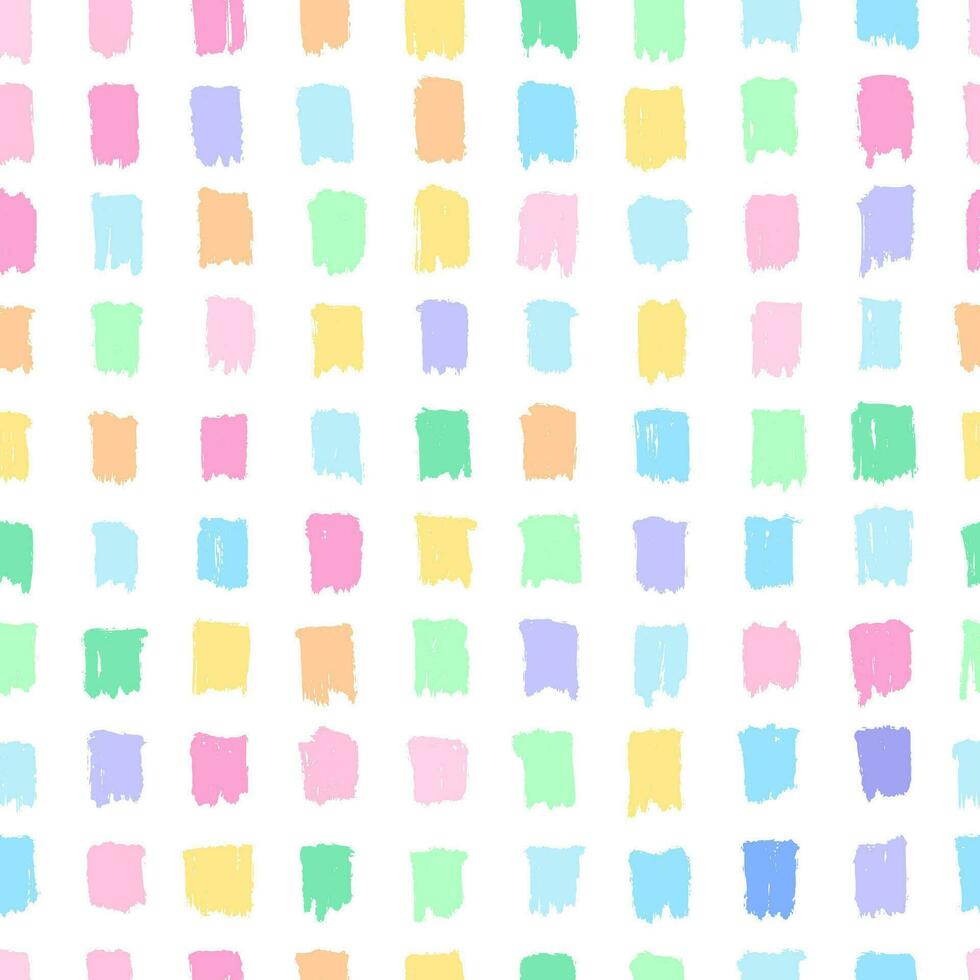 Bold naive playful Brush Strokes seamless pattern. Messy sketch wallpaper print. Doodle contemporary backgrounds for kids. Swiss design aesthetic vector