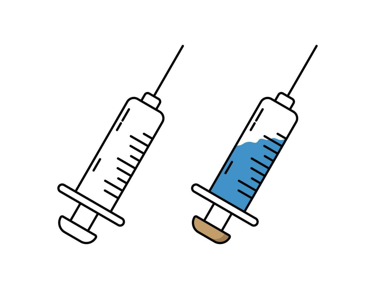 Syringe icon vector illustration. Doctors often use syringes to prevent and treat malignant diseases.