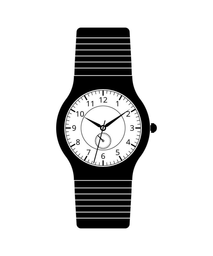 Clock icon in flat style, Business watch. Vector design element