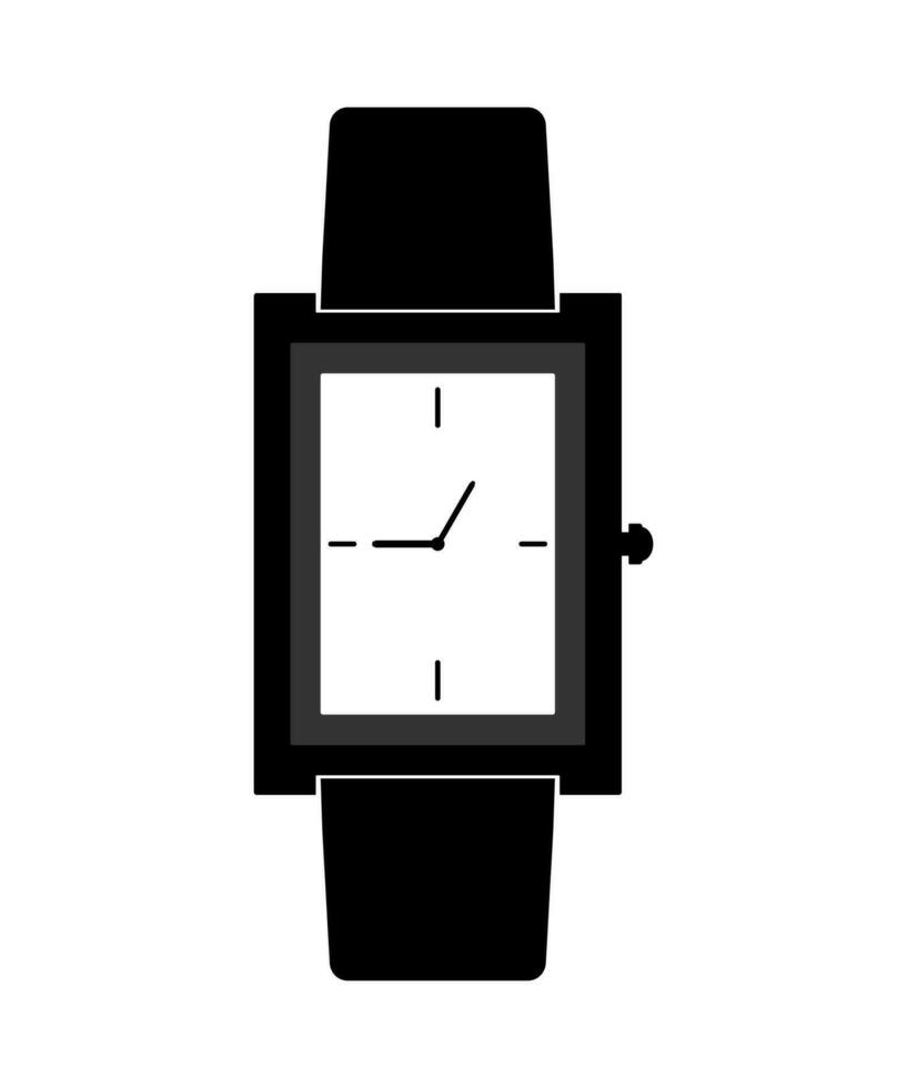 Clock icon in flat style, Business watch. Vector design element