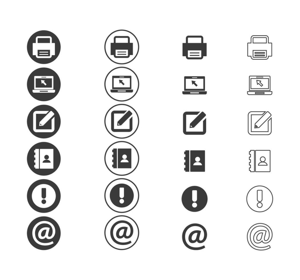 contact and web icon set. Website set icon vector. for computer and mobile vector