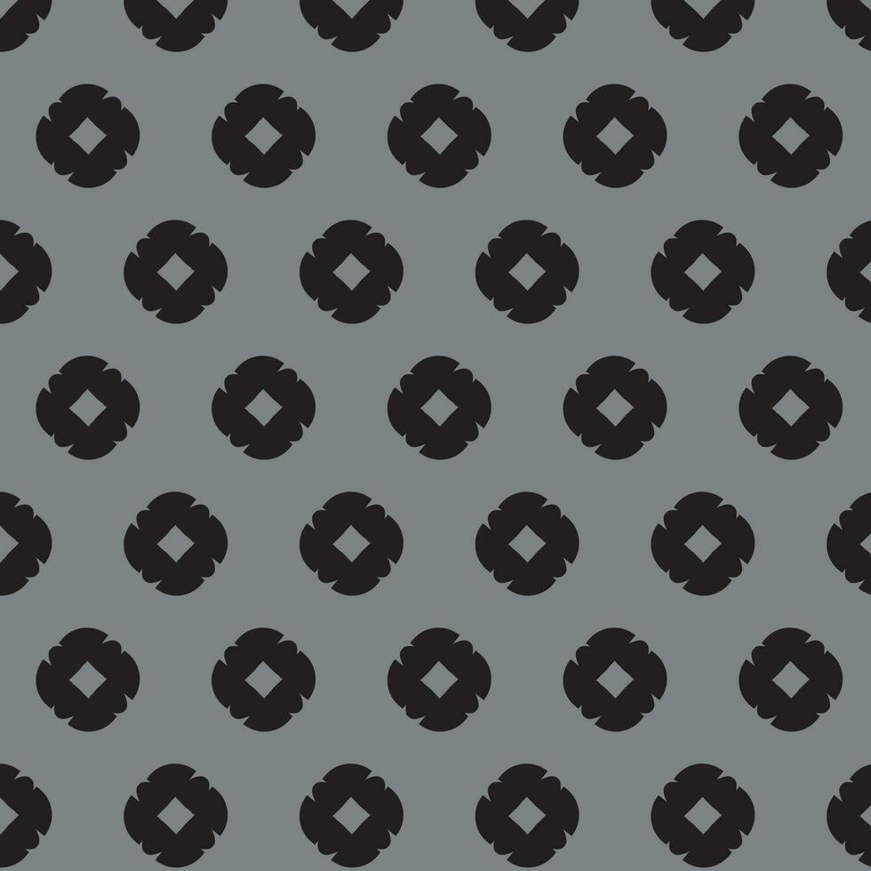 sencillo moderno resumen vector ondulado negro color flor redondo modelo en plata gris ceniza color fondo, Perfecto para fondo, fondo de pantalla