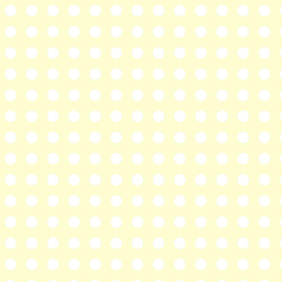 modern simple abstract seamlees white color polka dot pattern art on lemon lite yellow color background vector