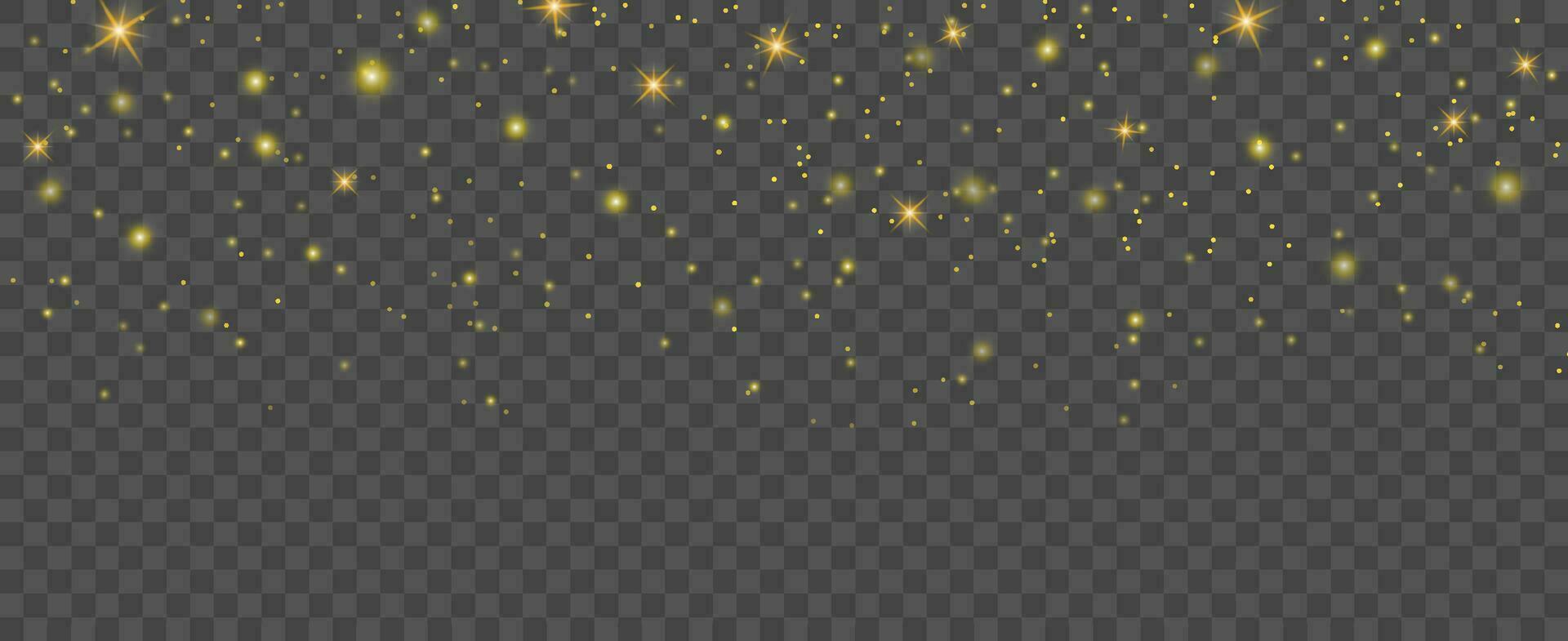 Brillantina oro partículas antecedentes efecto para lujo saludo tarjeta. Navidad brillante ligero bokeh antecedentes textura. vector