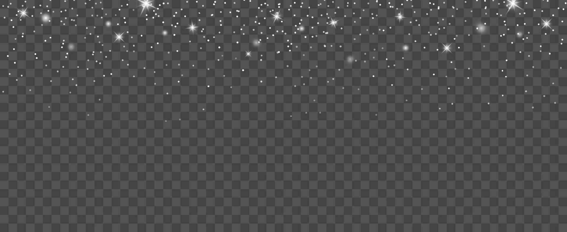 Glitter white color particles background effect for luxury greeting card. Christmas glowing light bokeh background texture. vector