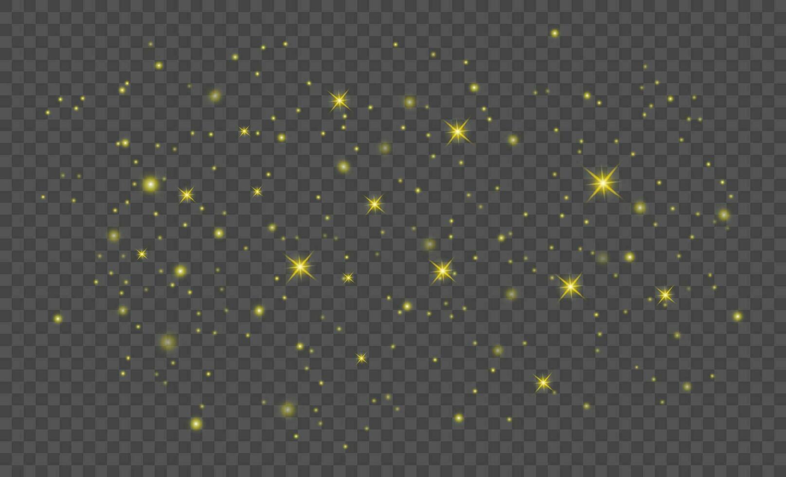 Brillantina oro partículas antecedentes efecto para lujo saludo tarjeta. Navidad brillante ligero bokeh antecedentes textura. vector