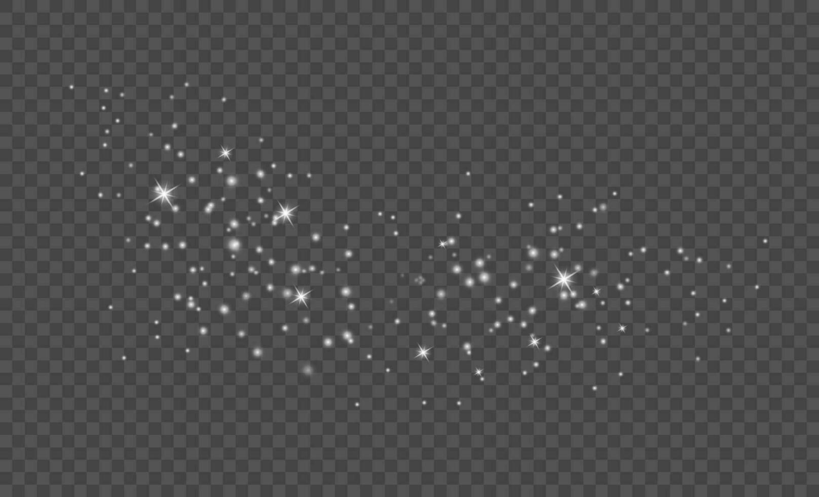 Glitter white color particles background effect for luxury greeting card. Christmas glowing light bokeh background texture. vector
