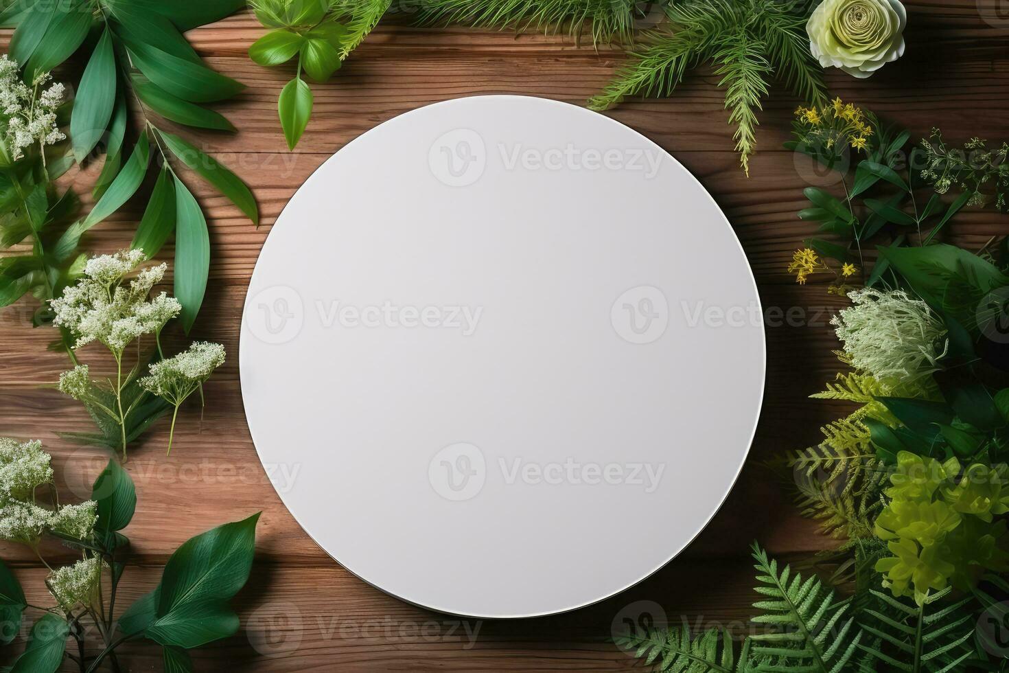Luxury podium mockup for product on background, Generative AI. photo