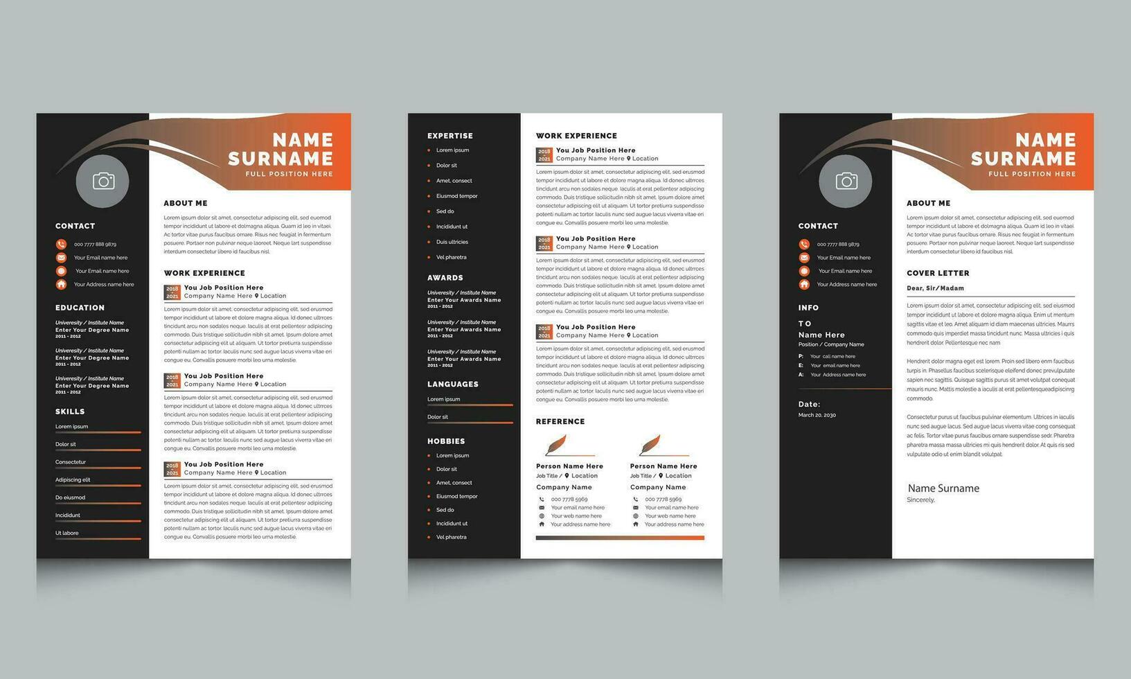 Resume Design Layout Template vector