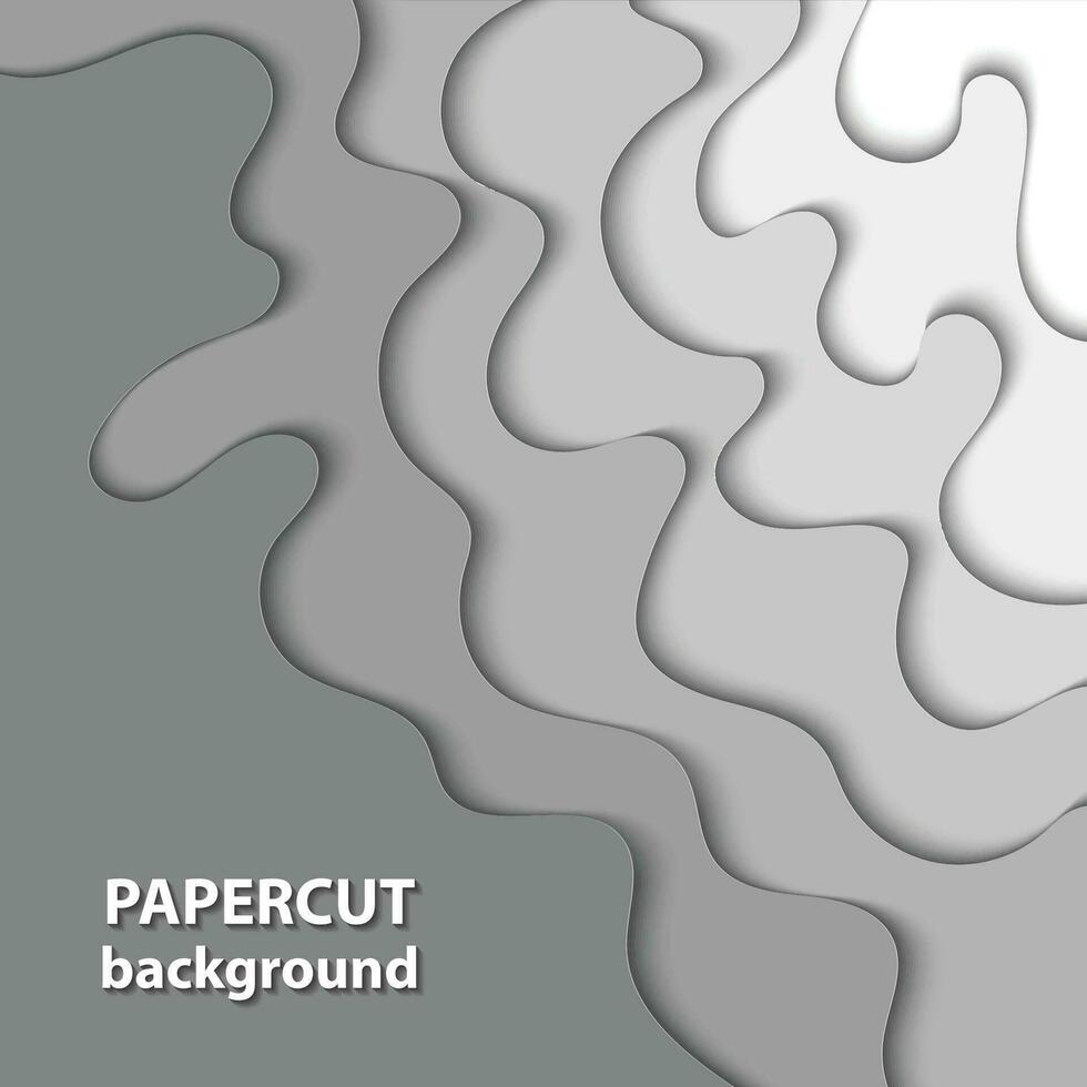 Vector background with white paper cut shapes. 3D abstract paper art style, design layout for business presentations, flyers, posters, prints, decoration, cards, brochure cover.