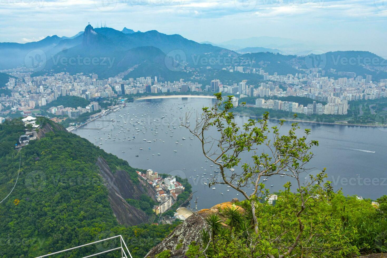 View from sugarloaf Mountains, Rio de Janeiro,City in Brazil photo