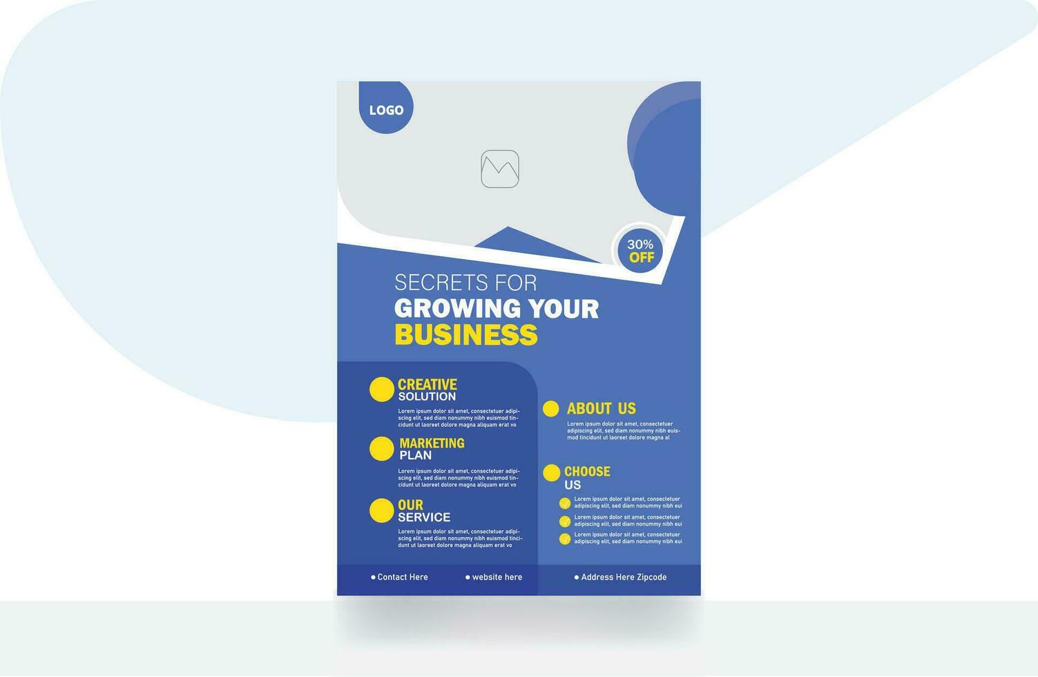 Business Corporate flyer design banner background template vector