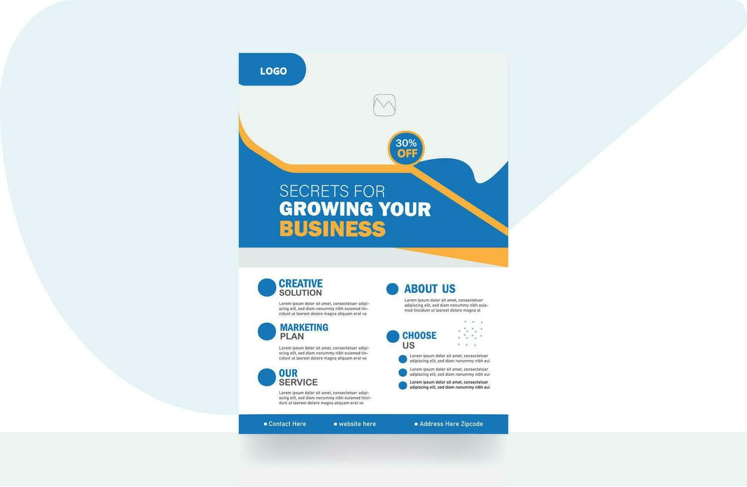 Marketing business flyer corporate brochure design banner marketing template vector