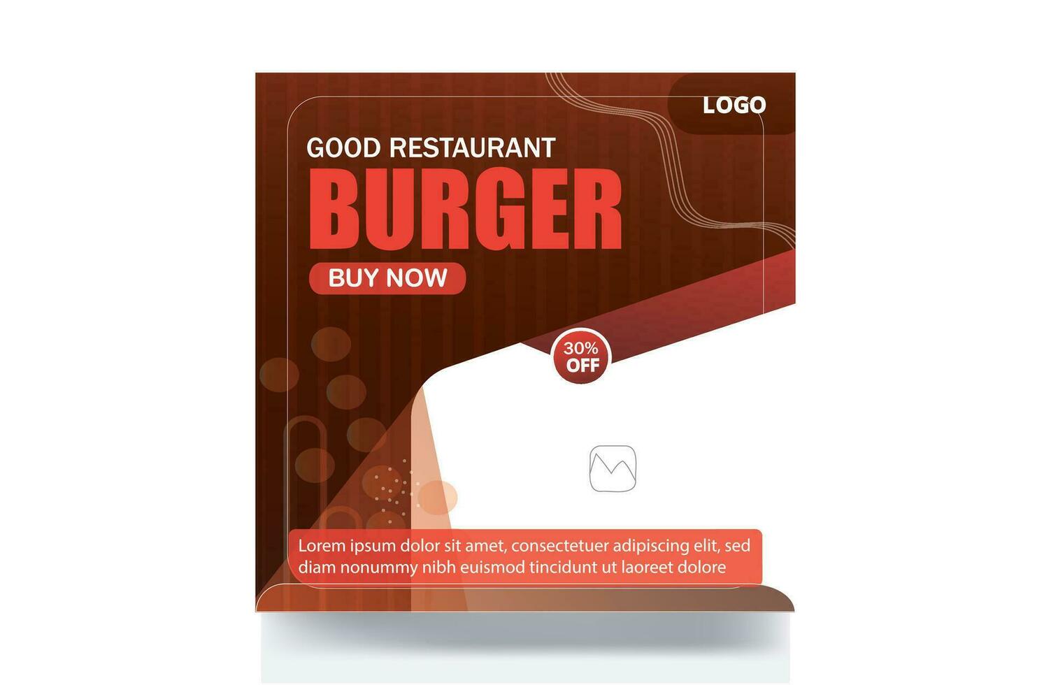 Delicious food menu burger Restaurant banner social media Post vector