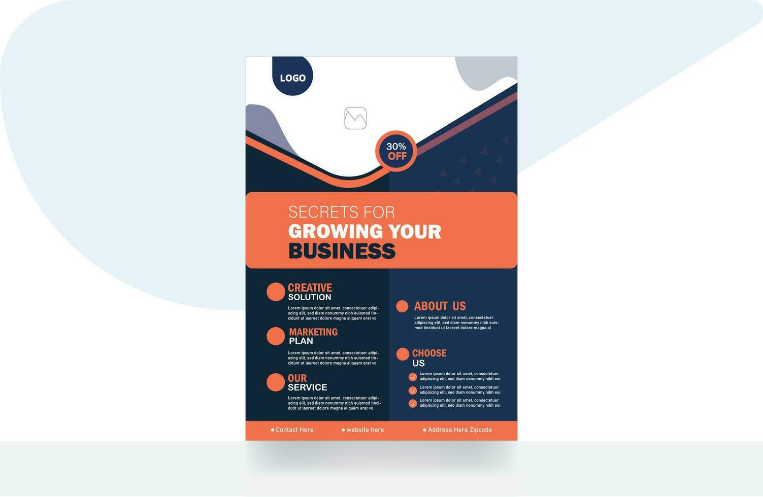 Business Corporate flyer design banner background template vector