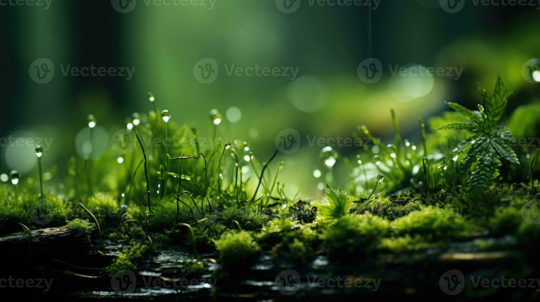Plant grass moss vegetation. AI