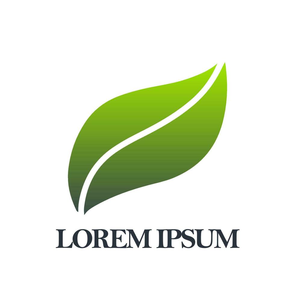 Green leaf logo vector. Nature logo vector. vector