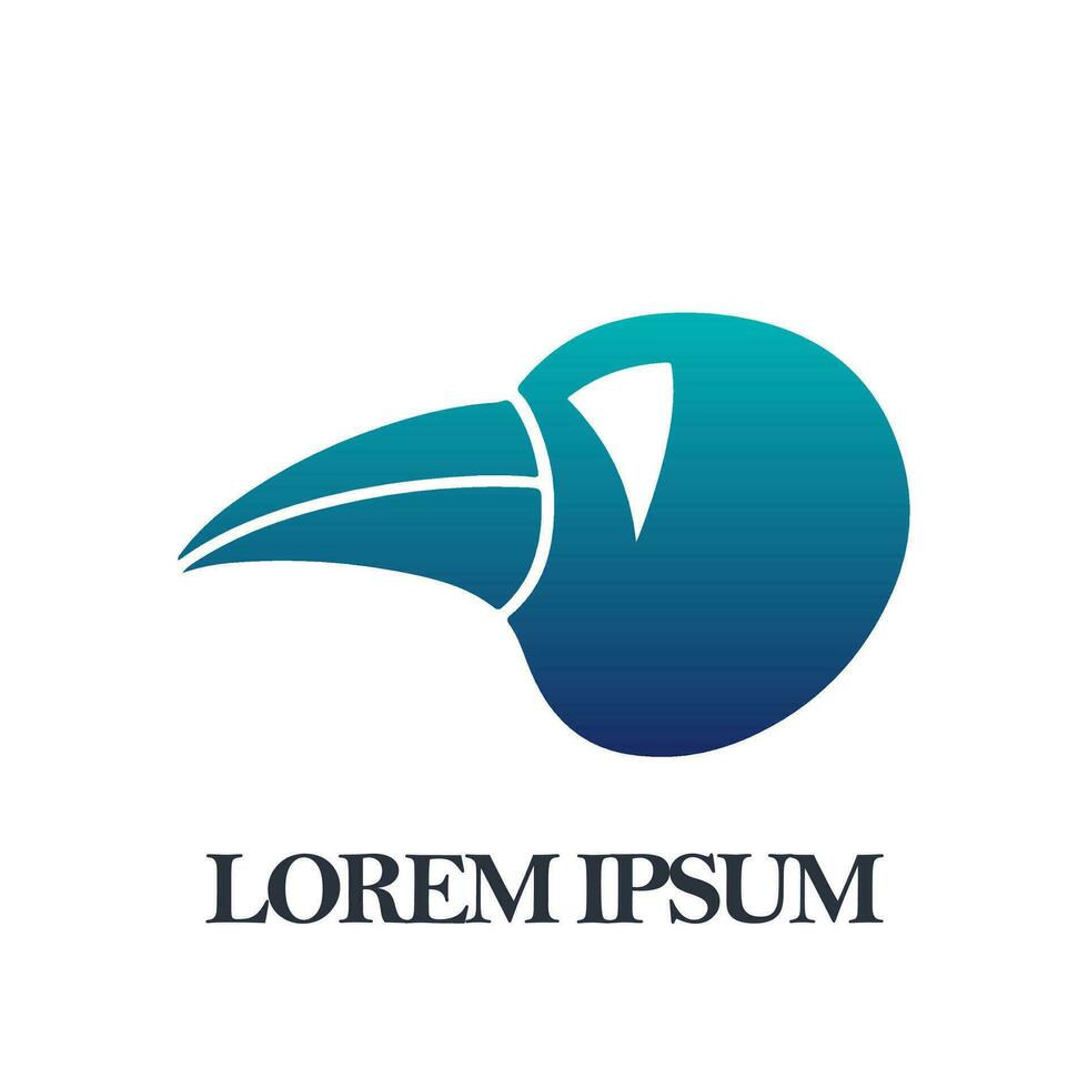 Bird logo vector. Animal logo vector. vector