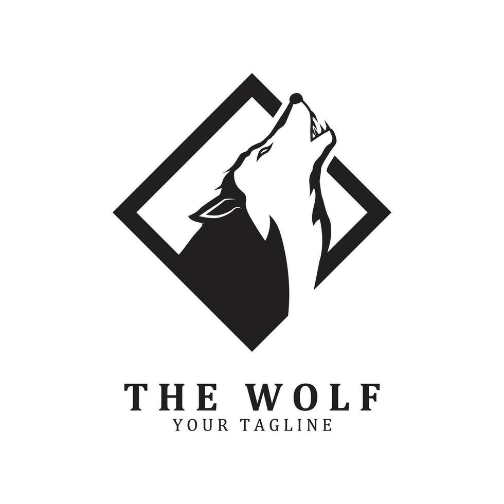 Wolf or head wolf Logo vector icon illuatration design