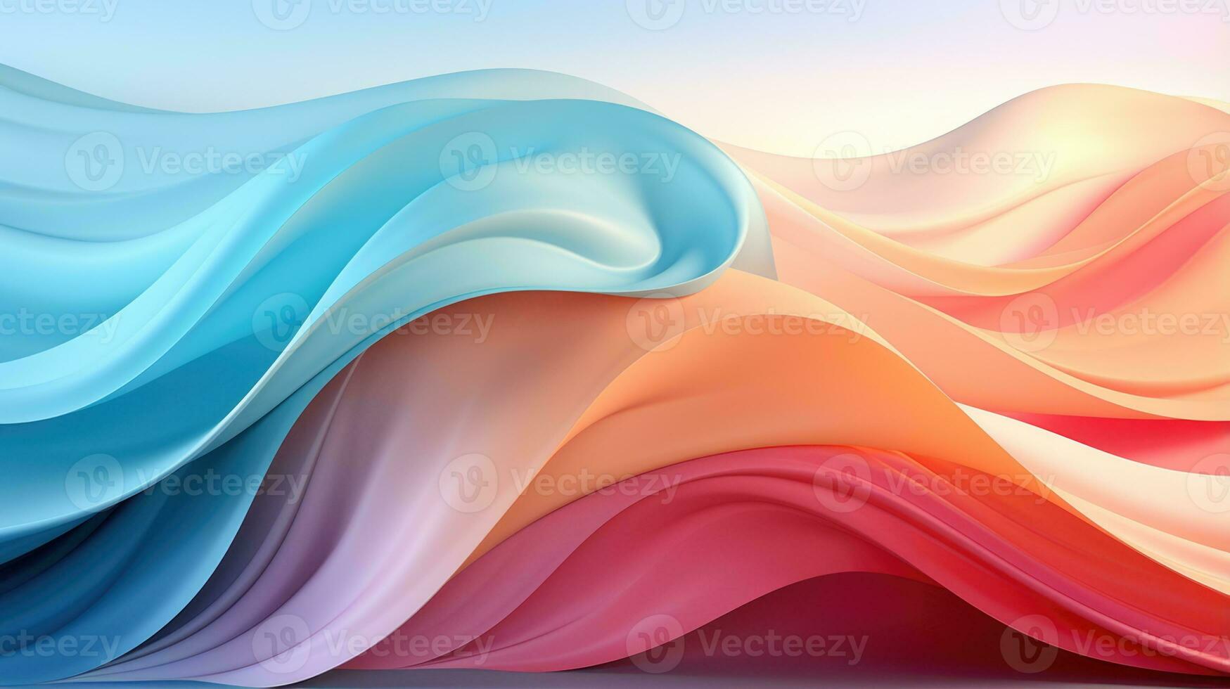 A colorful abstract background with wavy lines and waves art wallpaper. AI generative photo