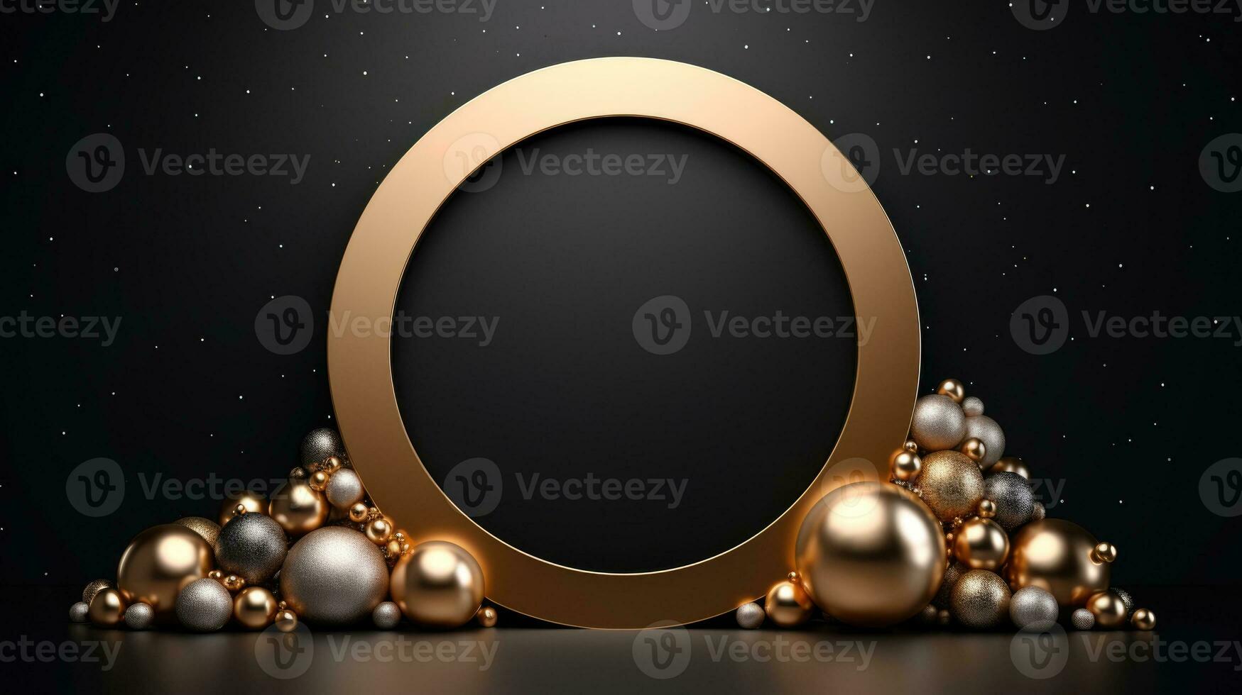 Xmas Empty podium for product display Background for presentation pedestal branding mockup. AI generative photo