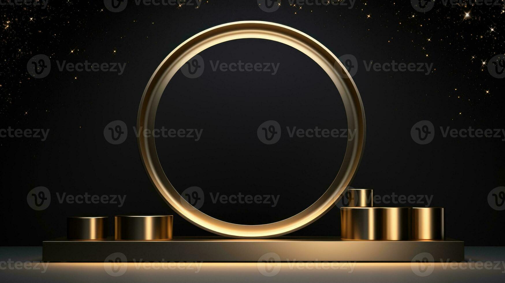 Xmas Empty podium for product display Background for presentation pedestal branding mockup. AI generative photo